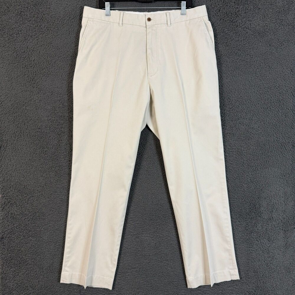Vtg Polo Ralph Lauren Pants Mens 36x32 Beige Tan Straight Fit Golf Stretch